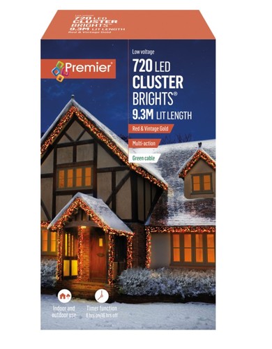 720 led christmas cluster - led,