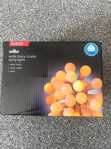 Wilko white berry cluster - white,