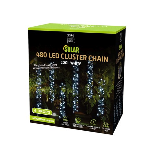 Solar white led cluster tree - solar,