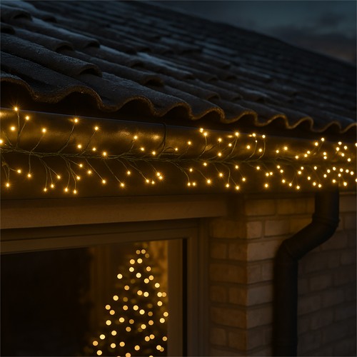 Christmas cluster lights green - christmas,