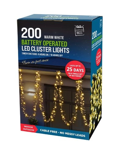 200 warm white led cluster - warm,