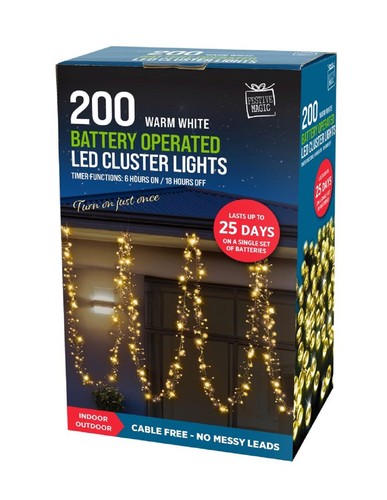 200 warm white christmas - christmas, led