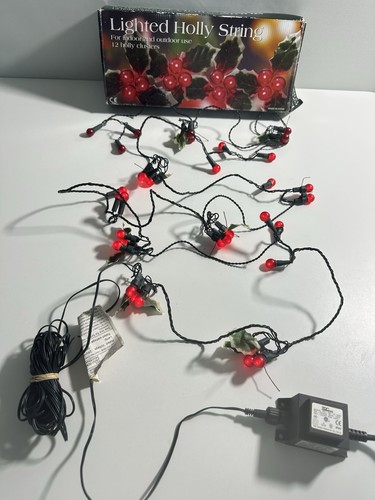 Vintage holly berry lights - vintage,
