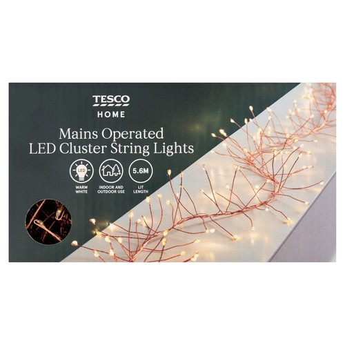 Warm white copper cluster - 5.6m,